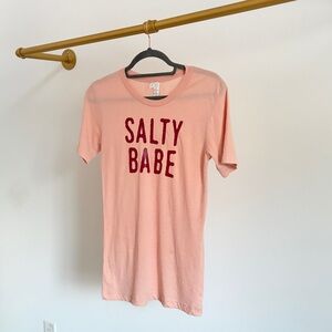 BELLA CANVAS Light Pink “Salty Babe” Tee Size XS
